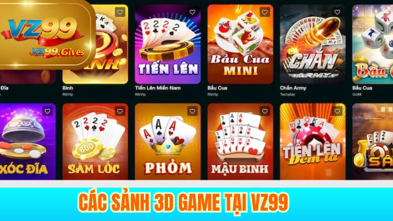 Game 3D VZ99 Hot Nhất Xóc Đĩa, Tài Xỉu, Bầu Cua Siêu Thực
